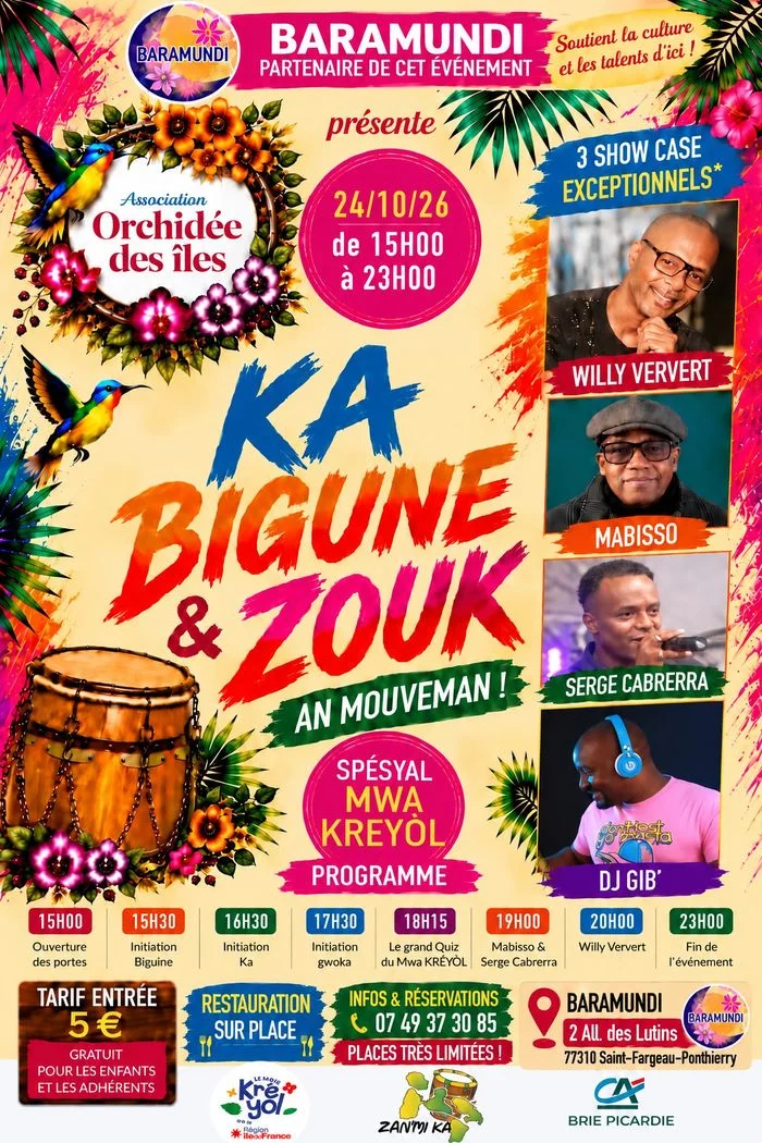 « Ka, Biguine & Zouk – Le Grand Brunch du mois créole »