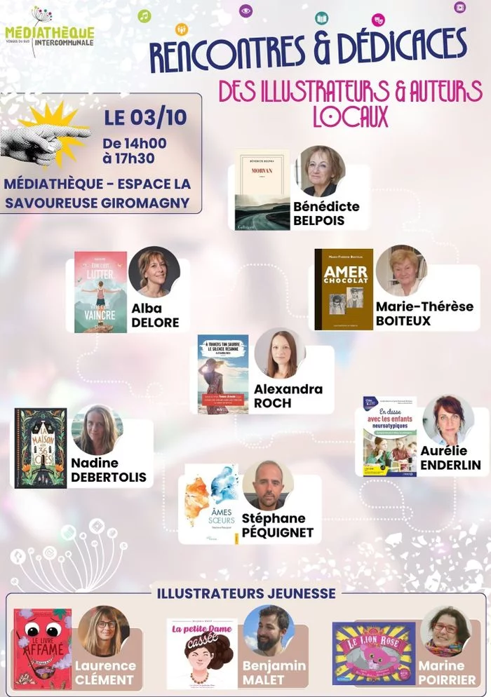 Médiathèques en folie ! Rencontres et dédicaces avec 10 auteurs et illustrateurs locaux