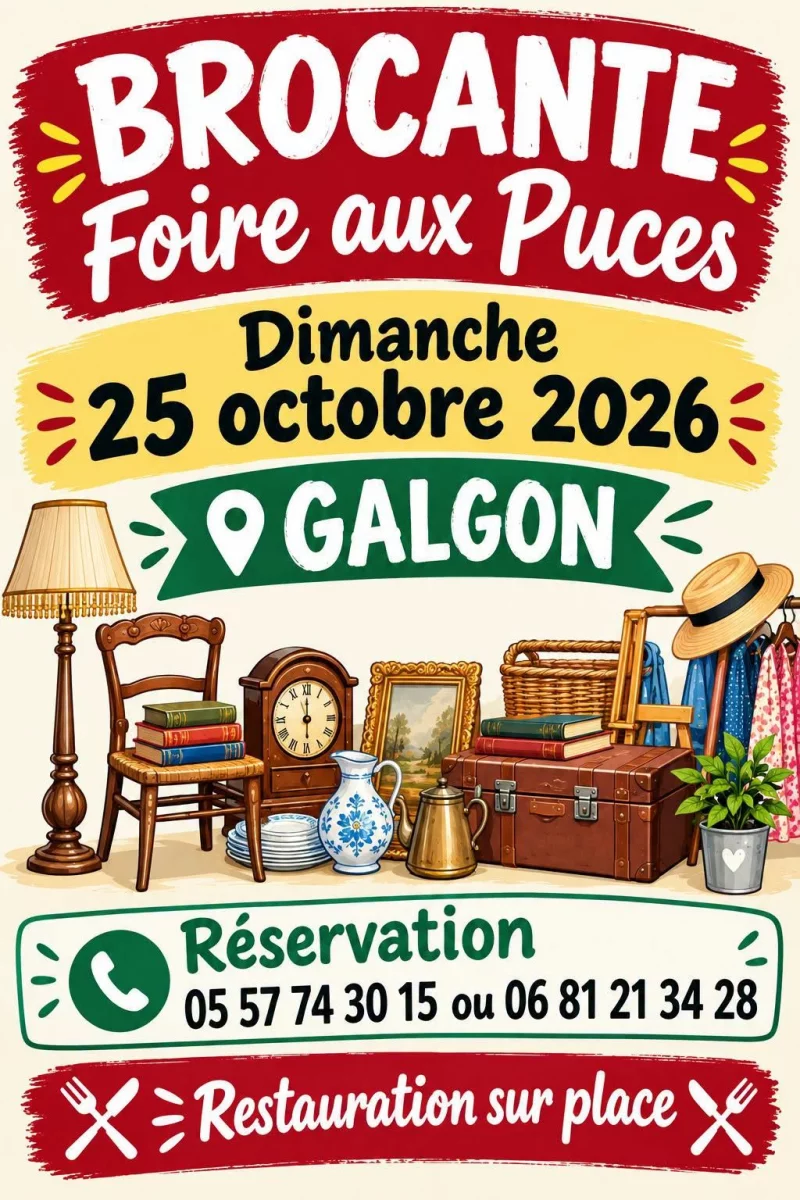 Brocante et foire aux puces à Galgon