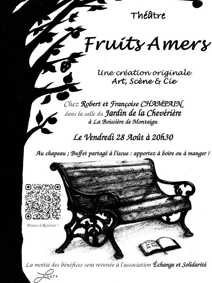 Théâtre "Fruits Amers" au Jardin de la Chevèrière.