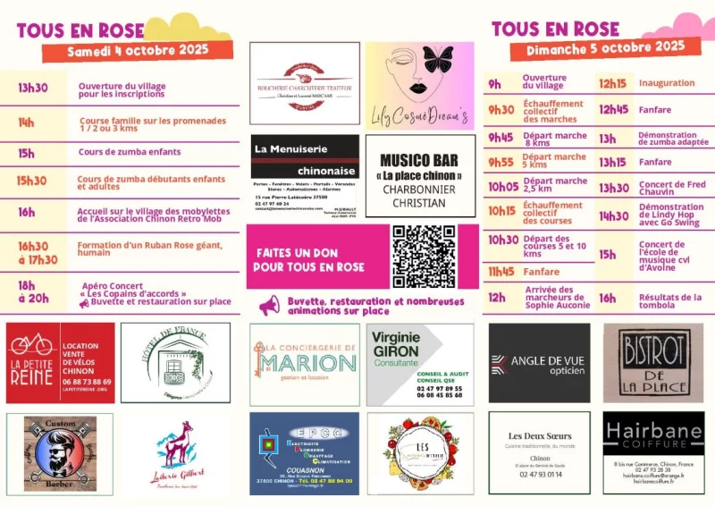 Tous en rose à Chinon !