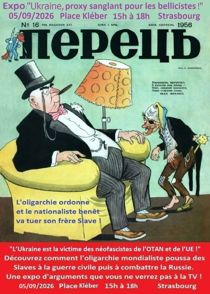 Expo : " Ukraine, proxy sanglant pour les bellicistes ! "