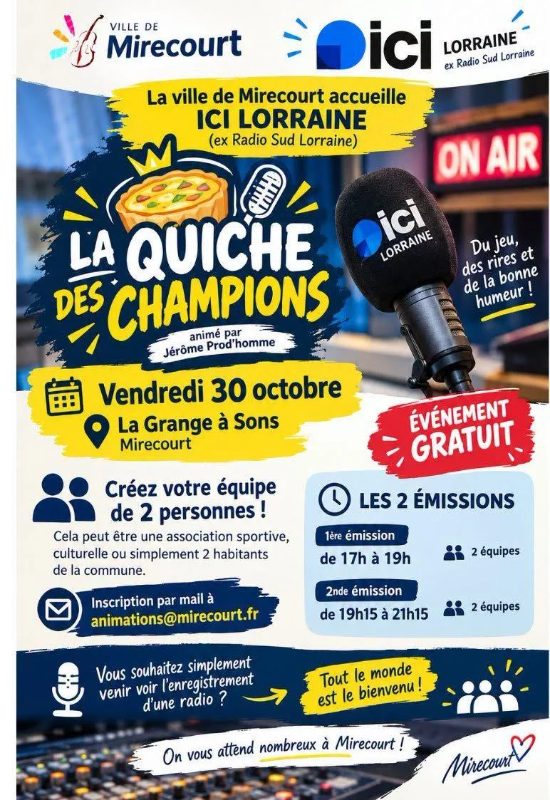 La quiche des champions débarque à Mirecourt