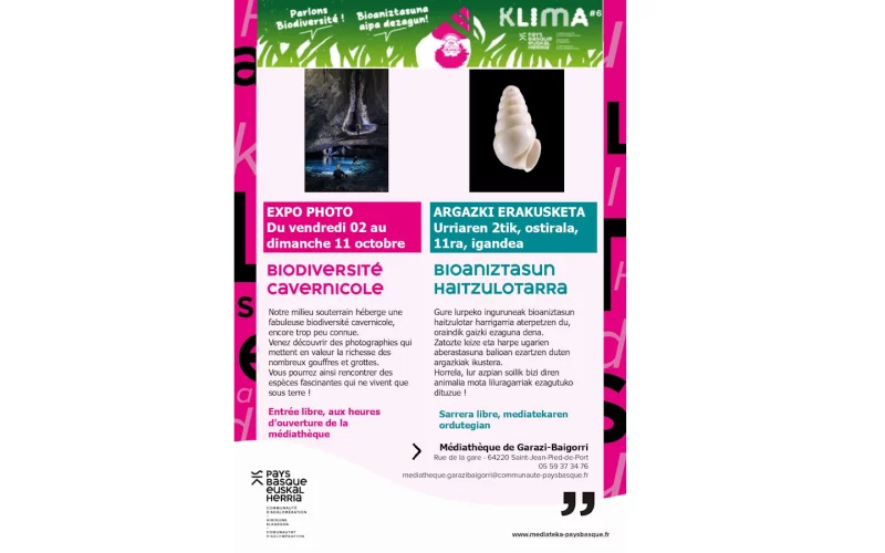 Exposition "Biodiversité Cavernicole"
