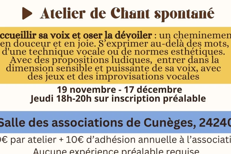 Atelier | Chant spontané