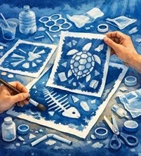 LES ATELIERS DE LA CABANE : CYANO-PLASTIQUONS !