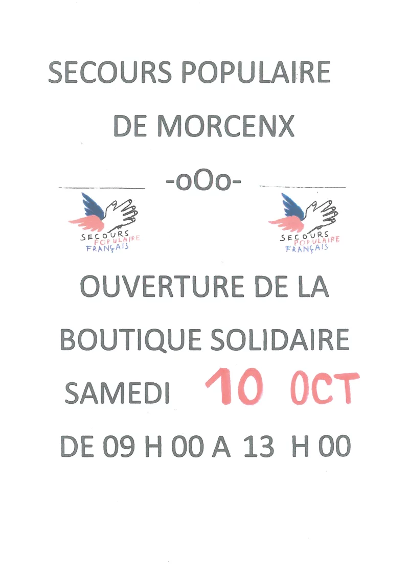 Ouverture de la boutique solidaire