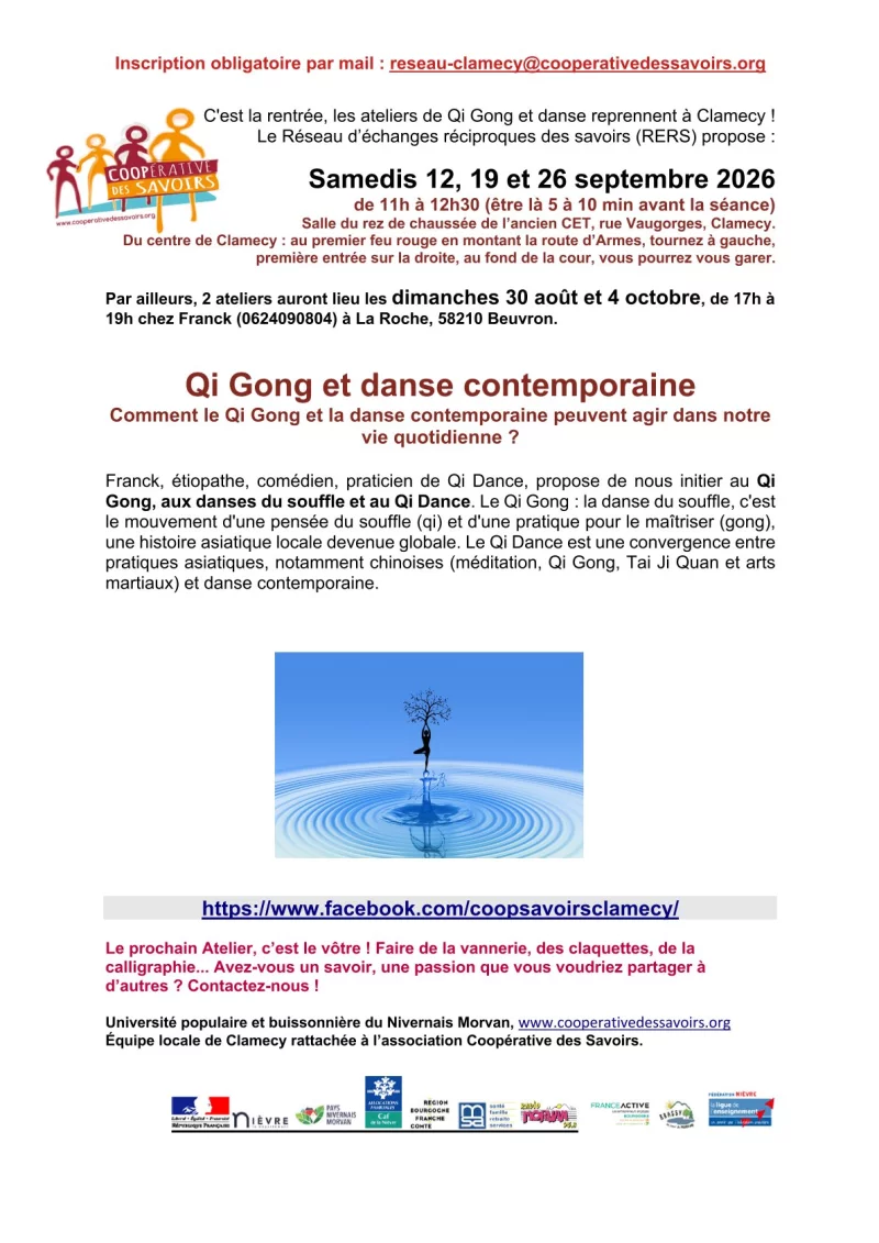 La Coopérative des savoirs propose : Qi Gong et danse contemporaine