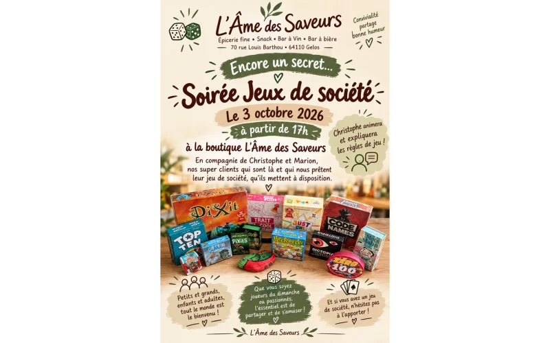 Soirée jeux de sociétés