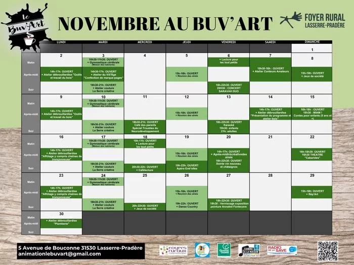 NOVEMBRE au BUV'ART