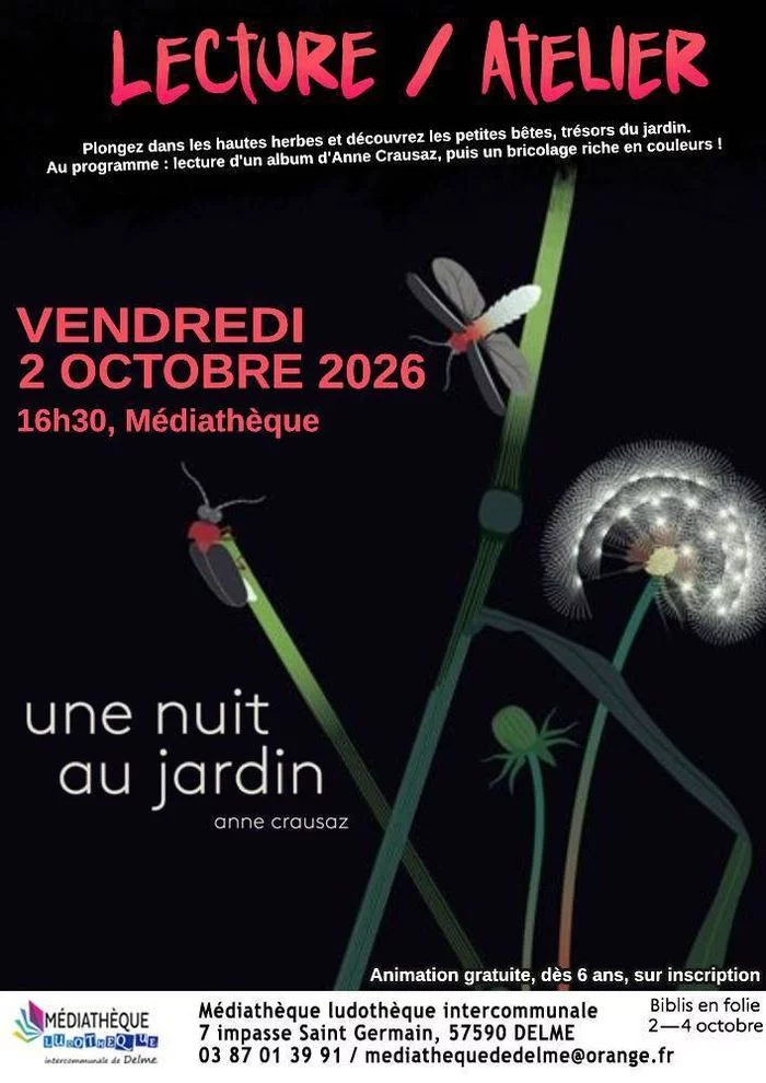 Lecture / Atelier « Une nuit au jardin »