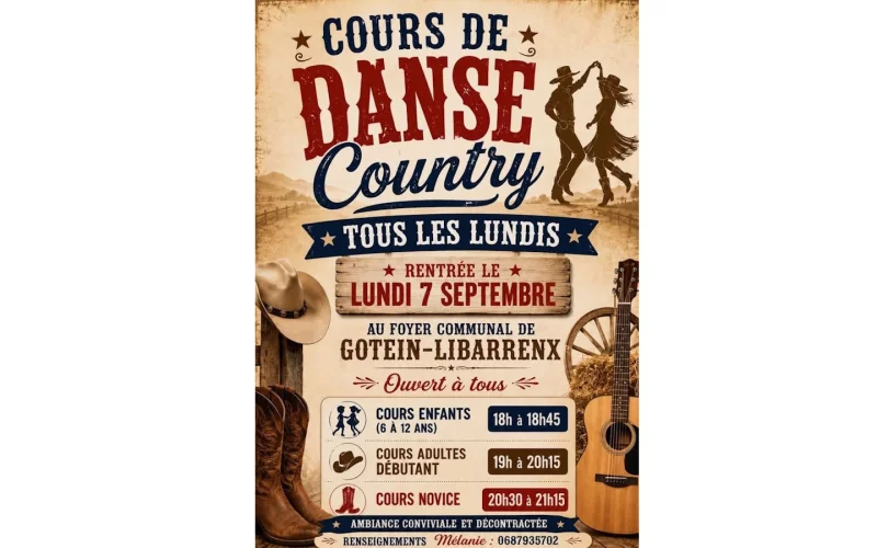 Cours de danse country