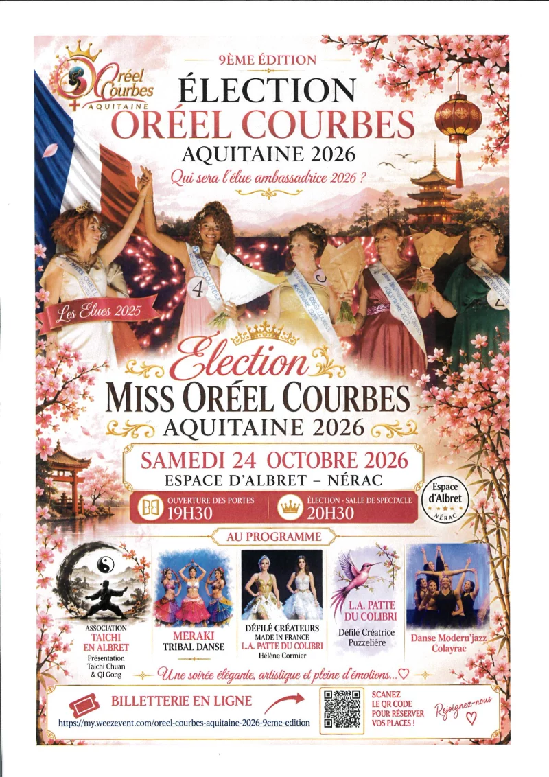 Election miss oréel courbes Aquitaine 2026