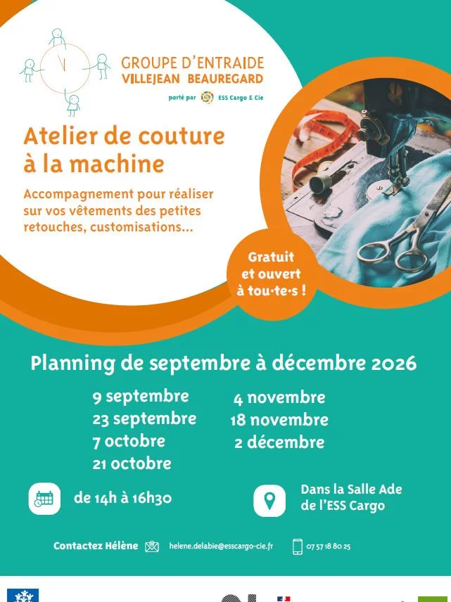 Atelier couture à la machine