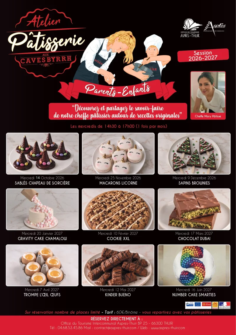 ATELIER PÂTISSERIE PARENT-ENFANT AUX CAVES BYRRH 2026/2027