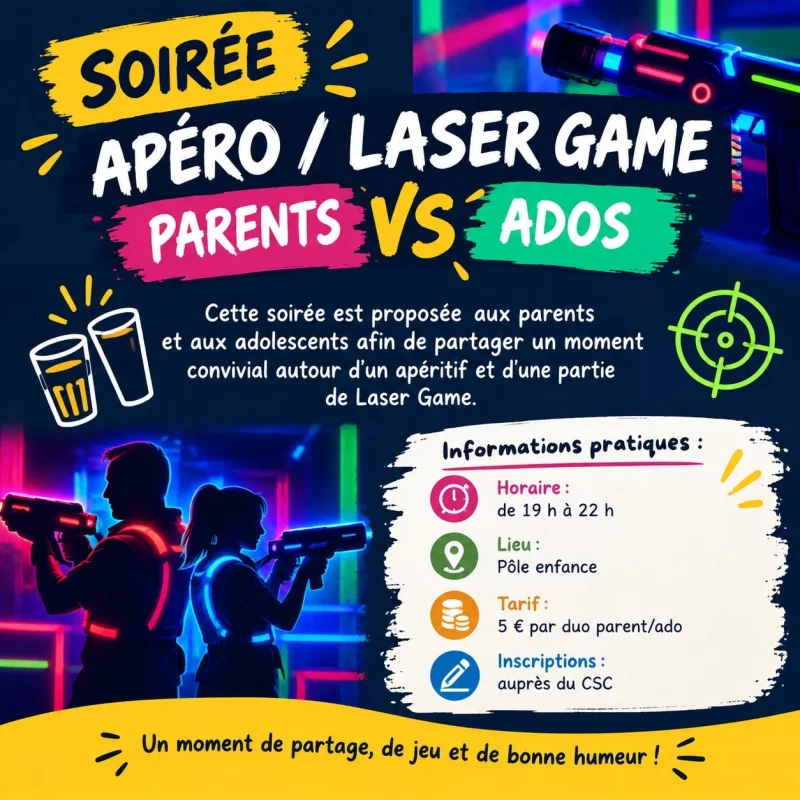 Soirée apéro / laser game