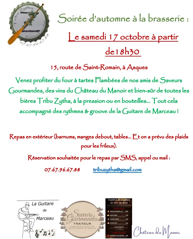 Soirée d'automne à la brasserie Tribu Zytha