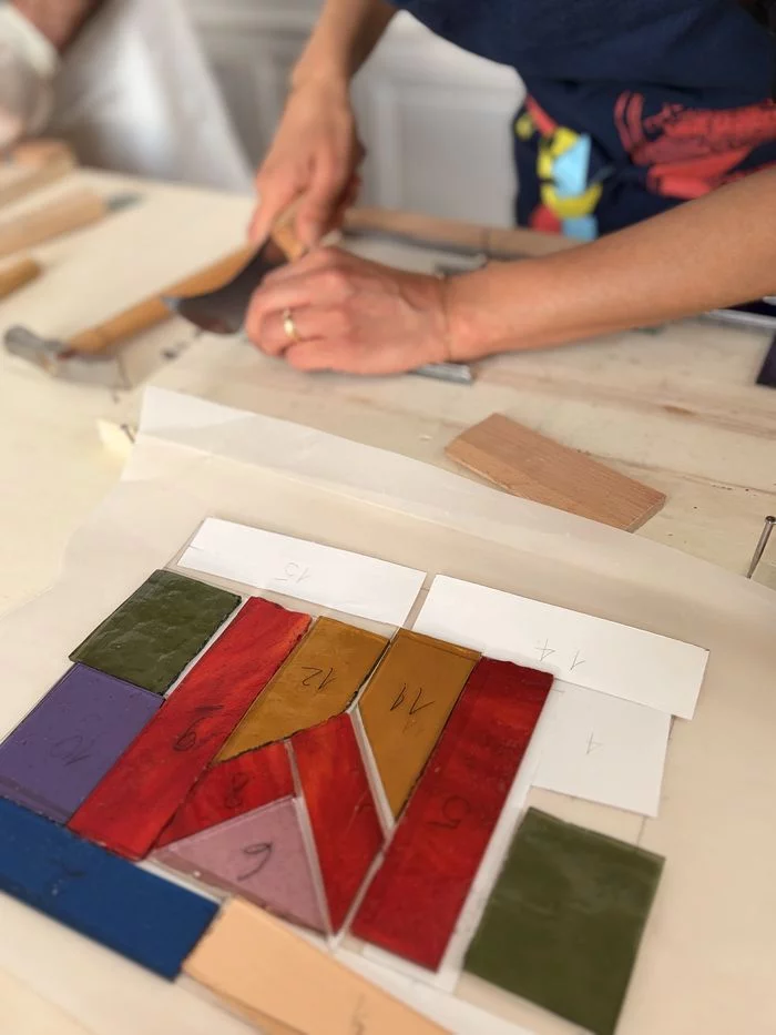 Les cours en atelier - Vitrail