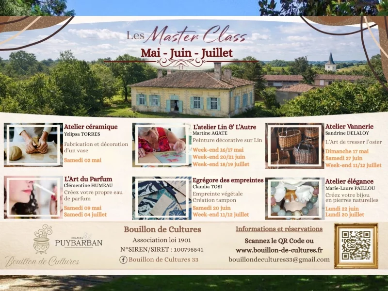 Ateliers master class au Château de Puybarban