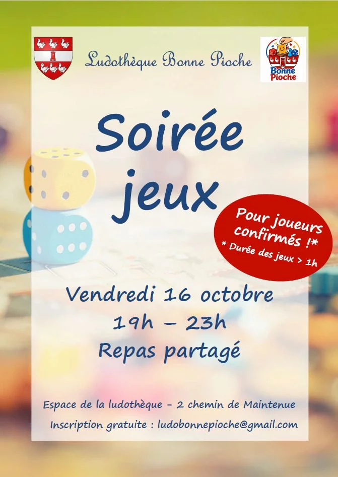 Soirée jeux à la ludothèque