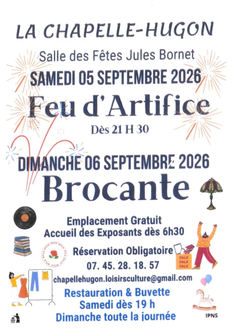 Feu d'artifice et brocante
