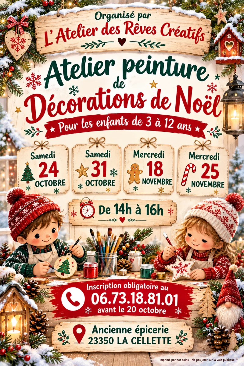 Atelier de peinture Décoration de Noël