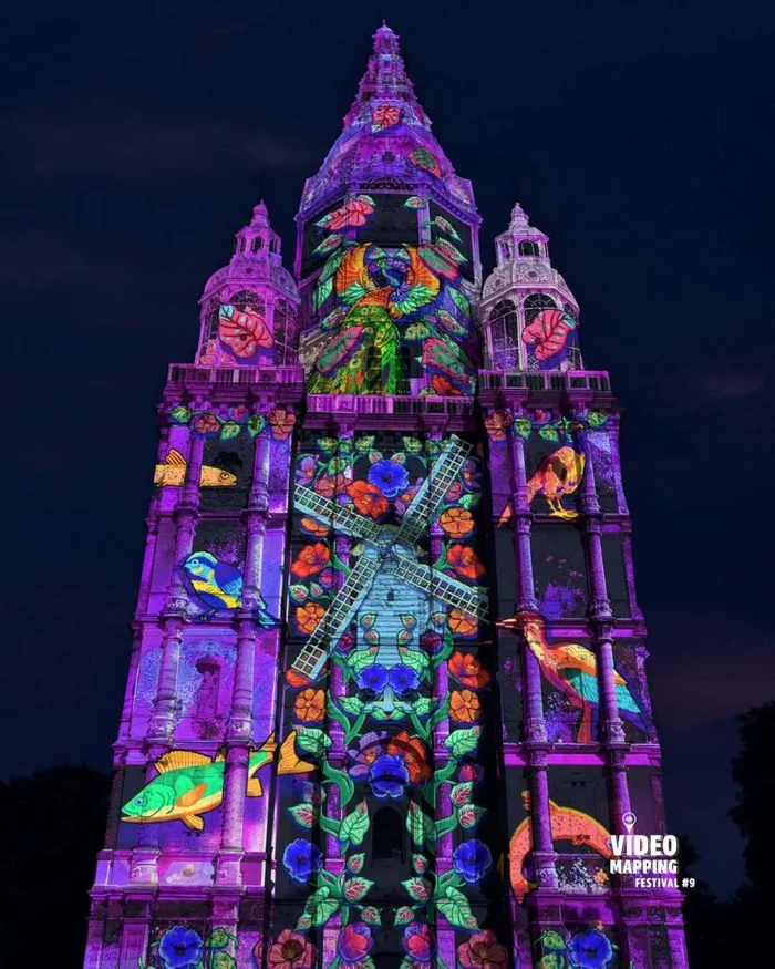 Vidéo Mapping sur la Tour abbatiale de Saint-Amand-les-Eaux