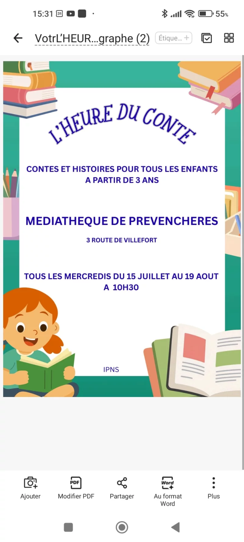L'HEURE DU CONTE