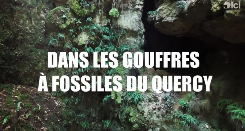 Projection : "Dans les gouffres à fossiles du Quercy"