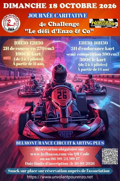 Journée caritative au Karting - Challenge "Le Défi d'Enzo"