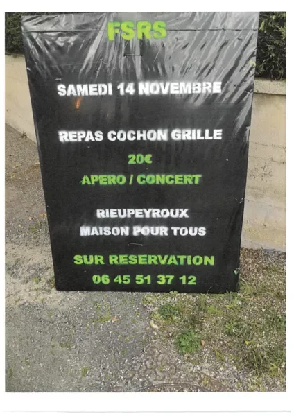 Repas cochon grillé