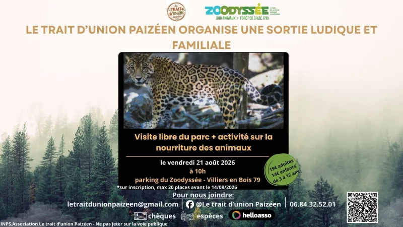 Sortie Zoodyssée avec activité sur la nourriture