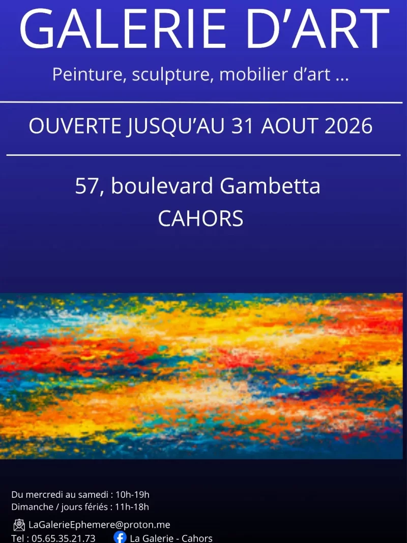 Exposition galerie éphémère : peinture, sculpture, mobilier d'art