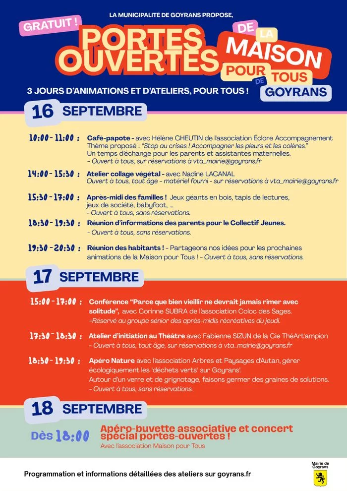 Portes ouvertes de la Maison pour Tous de Goyrans !