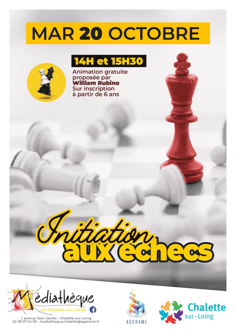 Initiation au jeu d'échecs animé par William Rubino