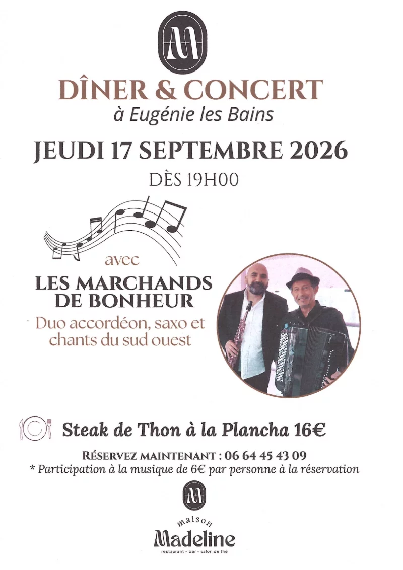 Dîner Concert à la Maison Madeline