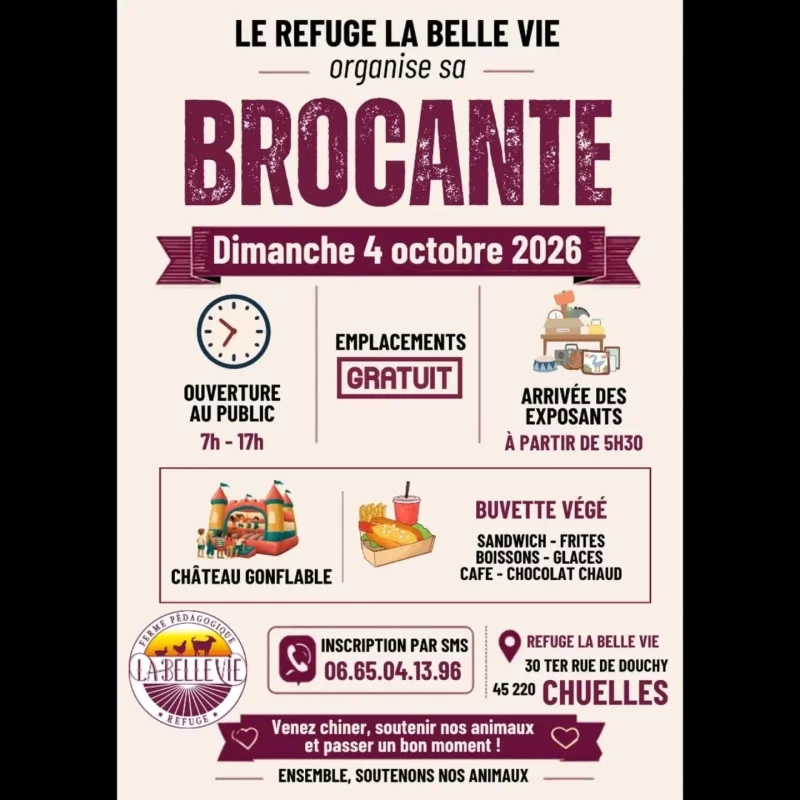 Brocante du Refuge La Belle Vie
