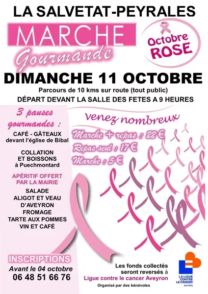 Marche gourmande Octobre rose