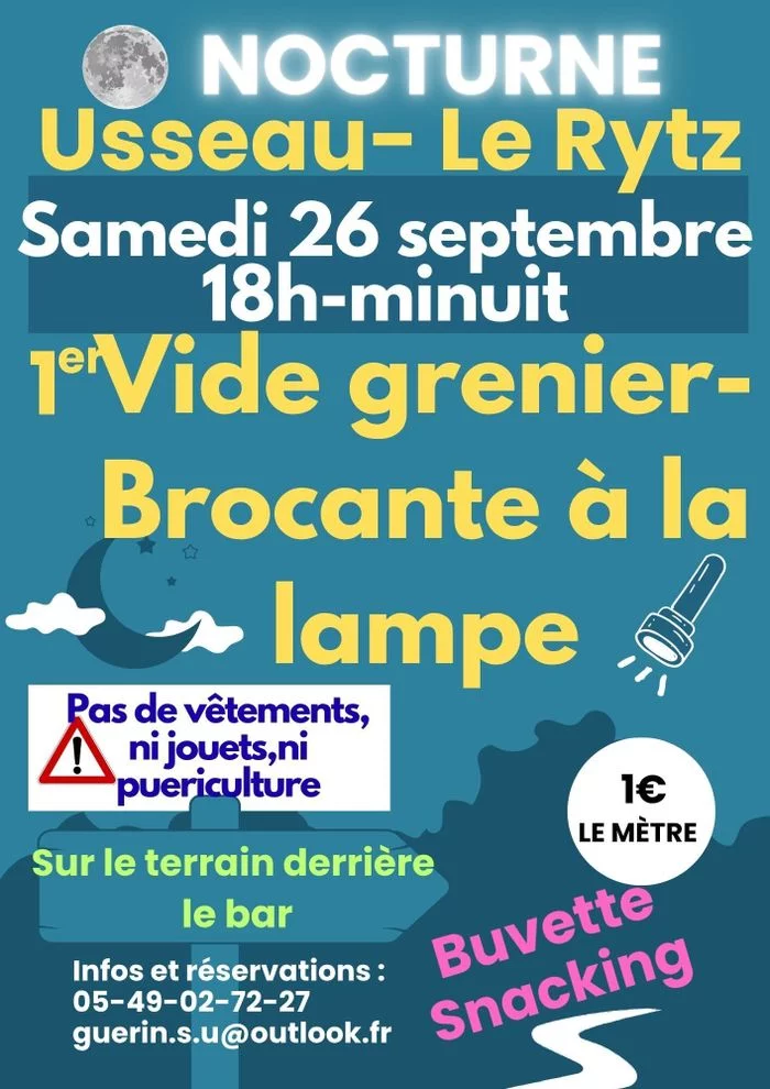 Vide grenier brocante à la lampe