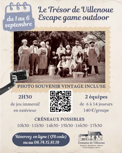 Le Trésor de Villenoue : escape game grandeur nature