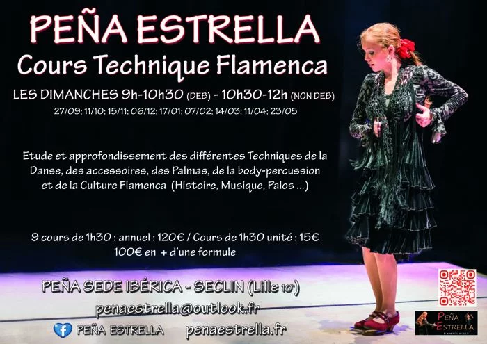 Cours Technique de danse Flamenco - Peña Estrella /Ibérica