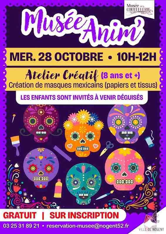 Musée Anim' : création de masques mexicains