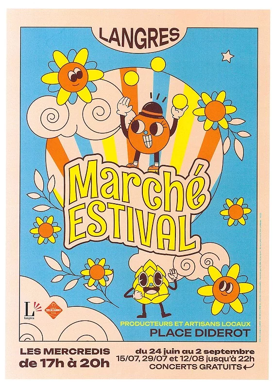 Marché estival de producteurs et d'artisans à Langres