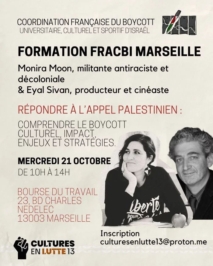Formation FRACBI : RÉPONDRE A L'APPEL PALESTINIEN : COMPRENDRE LE BOYCOTT CULTUREL, IMPACT ENJEUX ET STRATÉGIES.