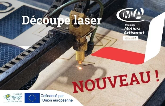 Atelier découverte de la découpe et gravure laser à la CMA Normandie au Havre (76)