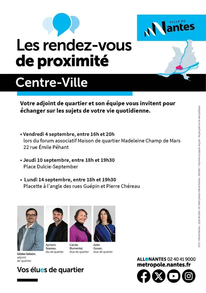 Les élues et élus à votre rencontre - Quartier Centre-ville