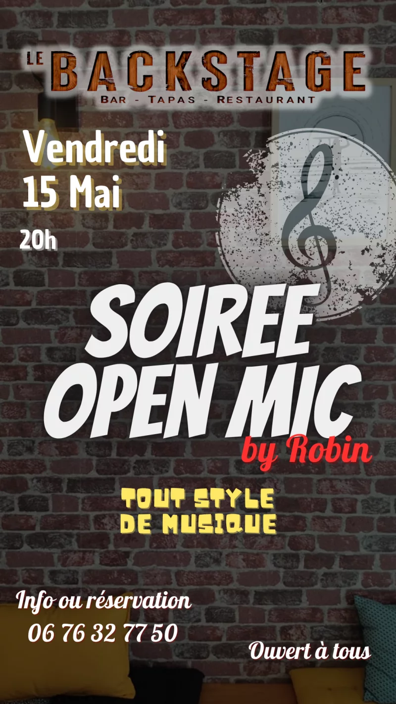 Open mic musical au Backstage