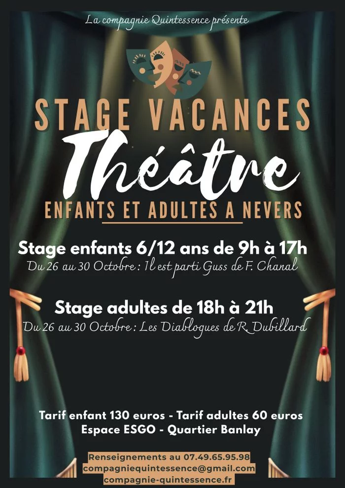 Stage de théâtre Vacances de Toussaint