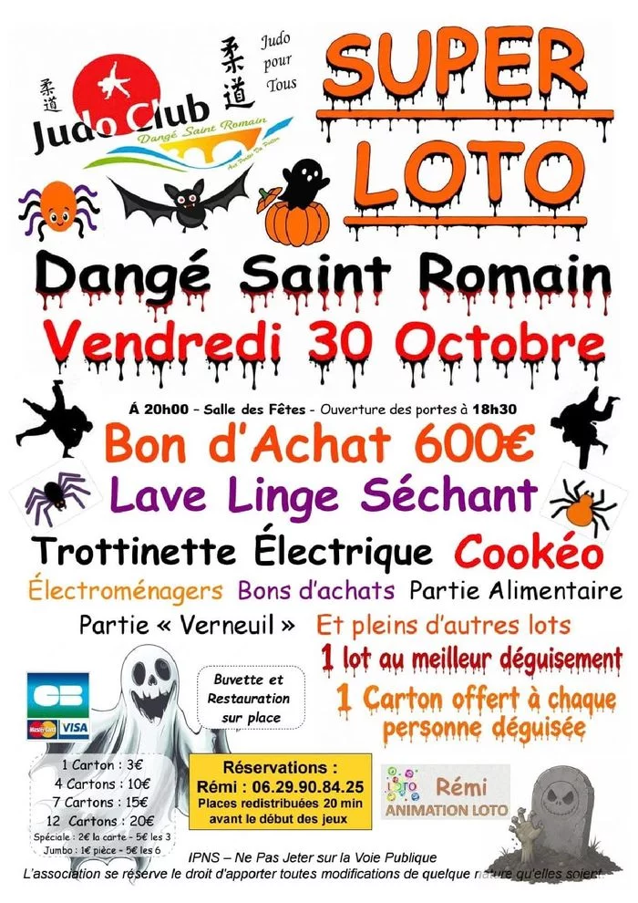 LOTO LE 30/10 - JUDO CLUB DANGÉEN