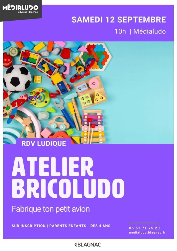 Atelier Bricoludo : fabrique ton petit avion - Samedi 12 septembre